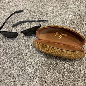 Maui Jim Black Sunglasses with Tan Case